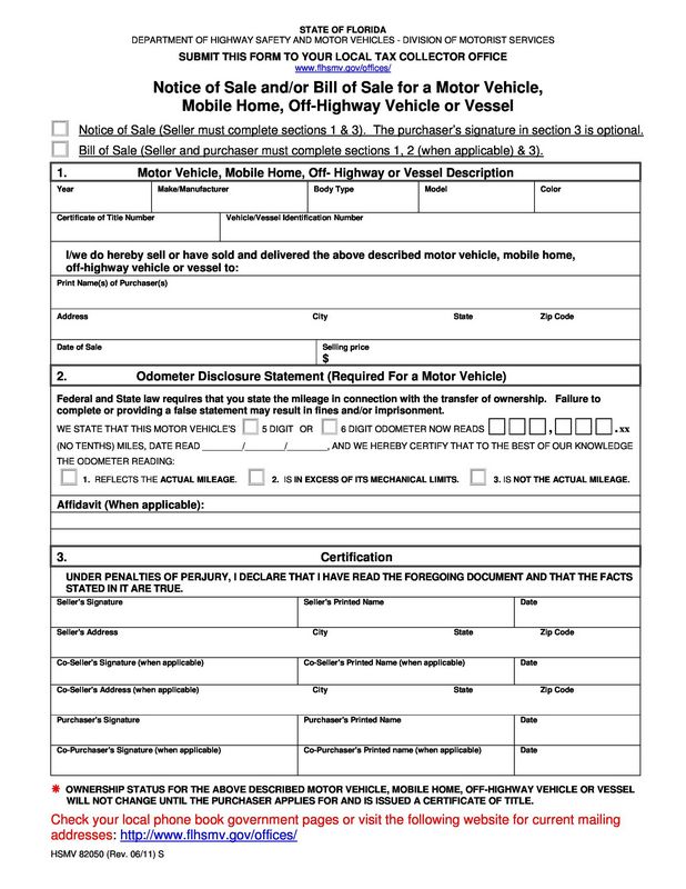 Motorcycle Bill of Sale Kind